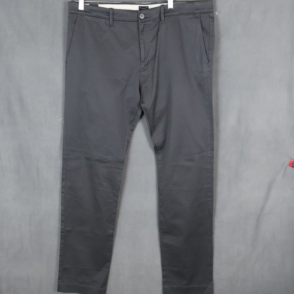 NWT J Crew Pants Mens 36x32 Gray 484 Slim Stretch Chino Tapered Preppy Trousers